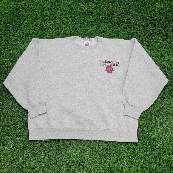 Vintage Oklahoma Sooners Sweatshirt Womens Large 22x22 Boxy - Picture 2 of 16